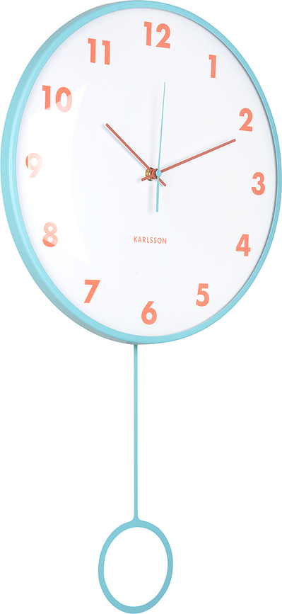 Cheeky Dome Horloge Murale à Pendule, bleu pastel