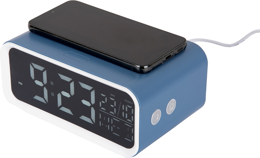 Chunky Budilica LED s induktivnim punjenjem ružičasta