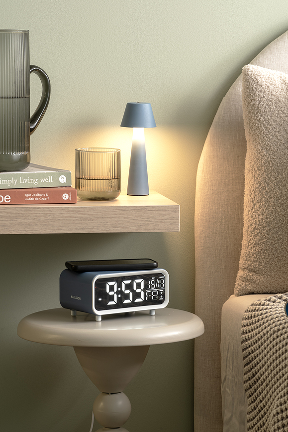 Chunky LED Budilka, roza, z indukcijskim polnjenjem