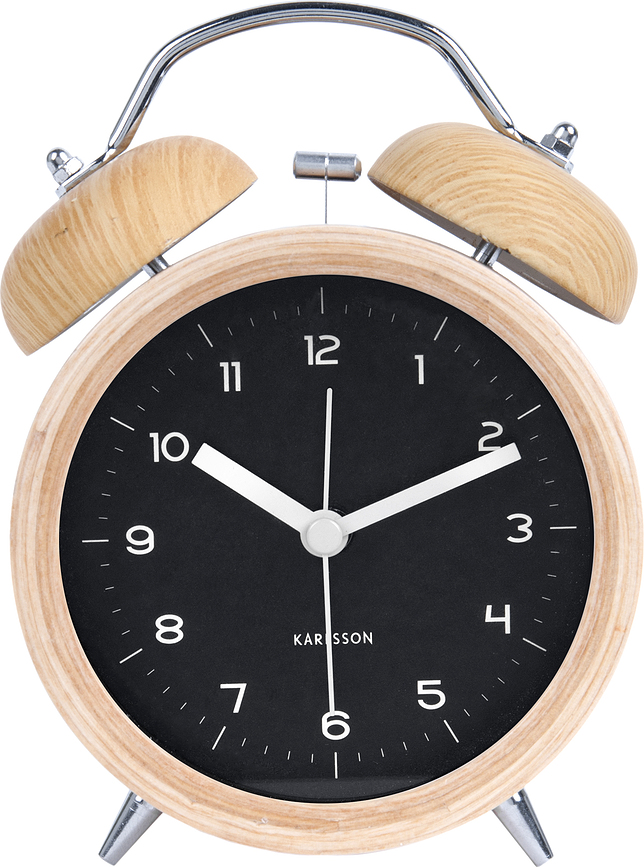 Classic Bell Réveil, en bois