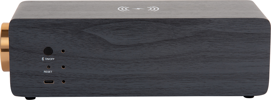 Classic BT speaker Ξυπνητήρι, με ασύρματο φορτιστή, ηχείο Bluetooth και Ραδιόφωνο, ανοιχτόχρωμο