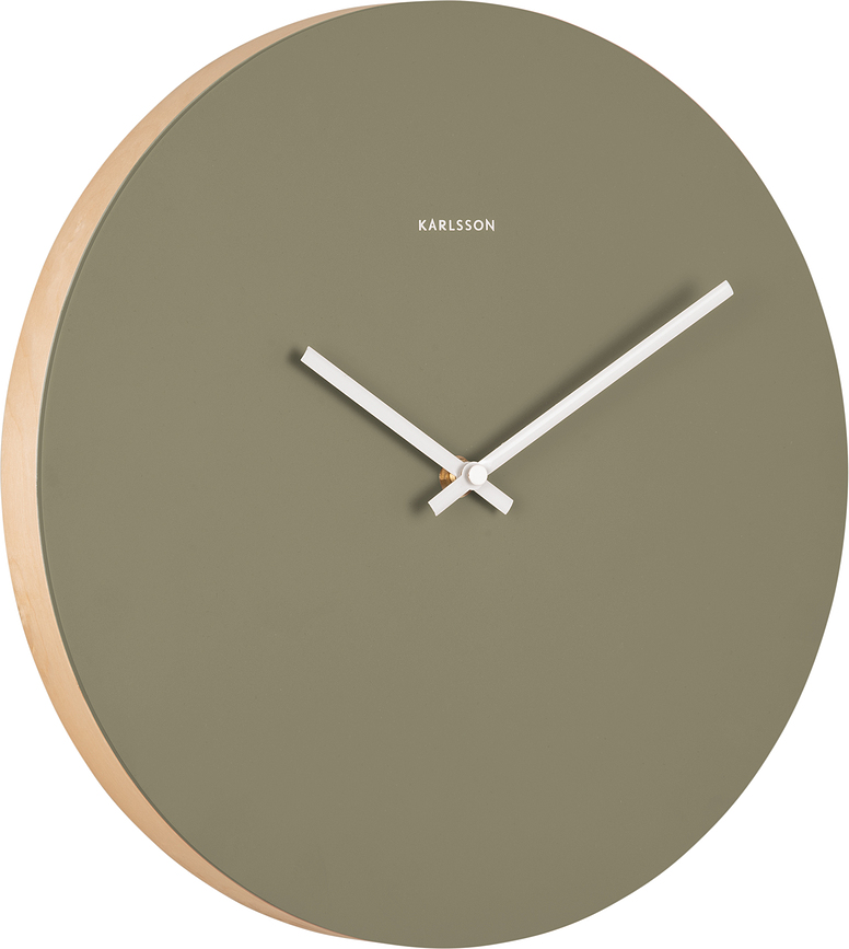 Colour Splash Horloge murale, vert mousse