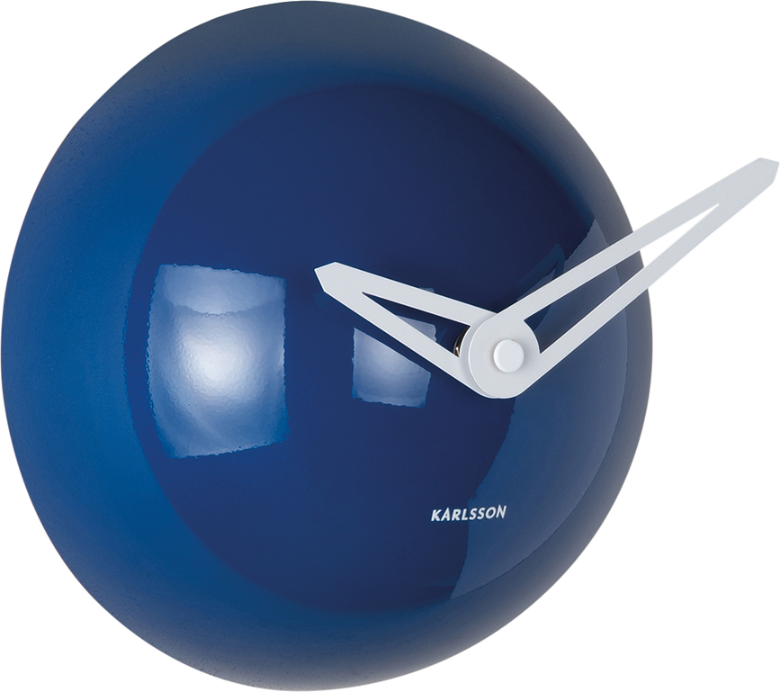 Cool Retro Cap Horloge murale, bleu cobalt