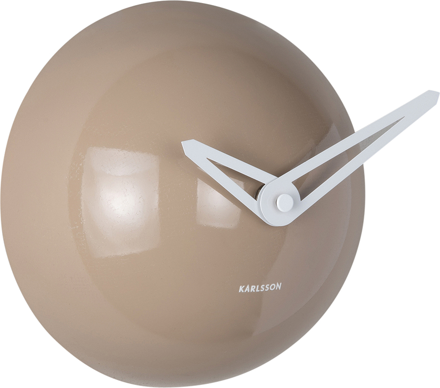 Cool Retro Cap Ρολόι Τοίχου, παστέλ καφέ