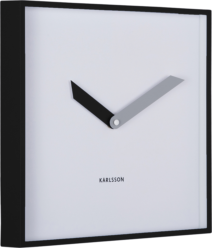 Cool Retro Horloge Murale, style rétro, carrée, noire