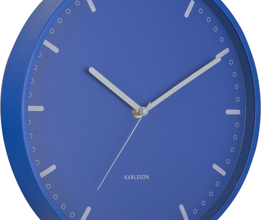 Cool Retro Horloge murale, bleu cobalt