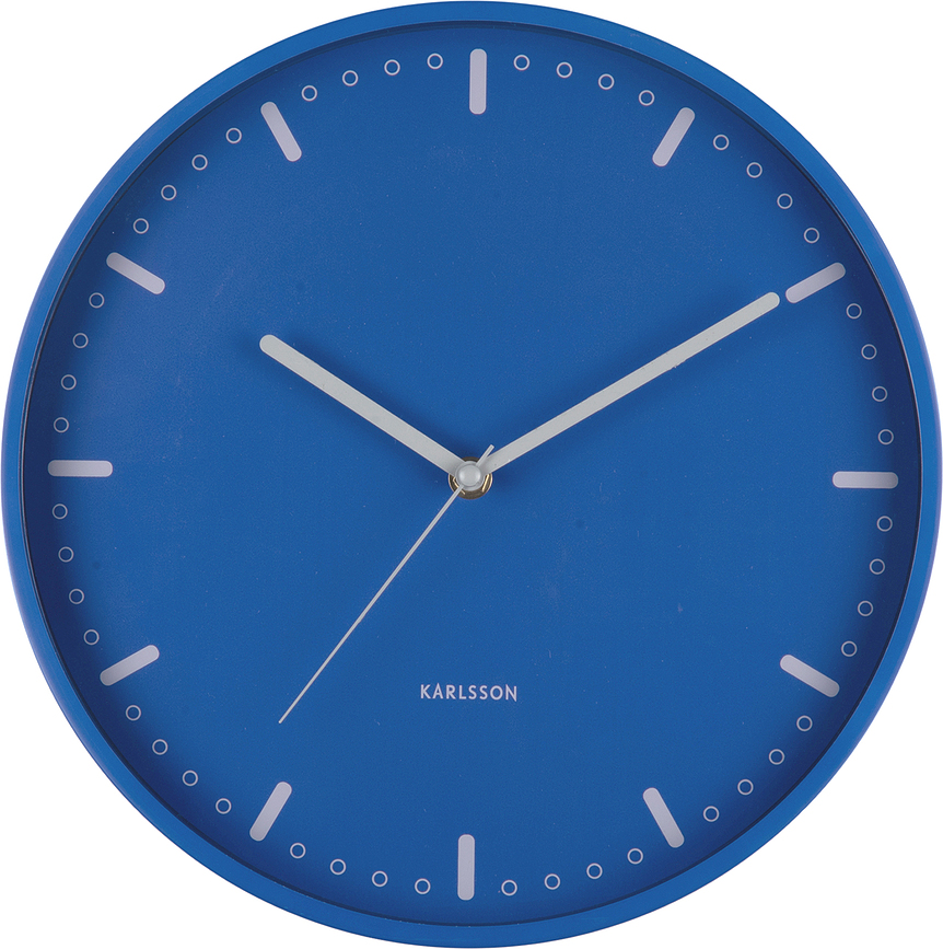 Cool Retro Horloge murale, bleu cobalt