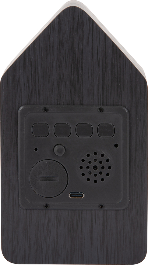 Cuckoo Budilica LED crno drvo