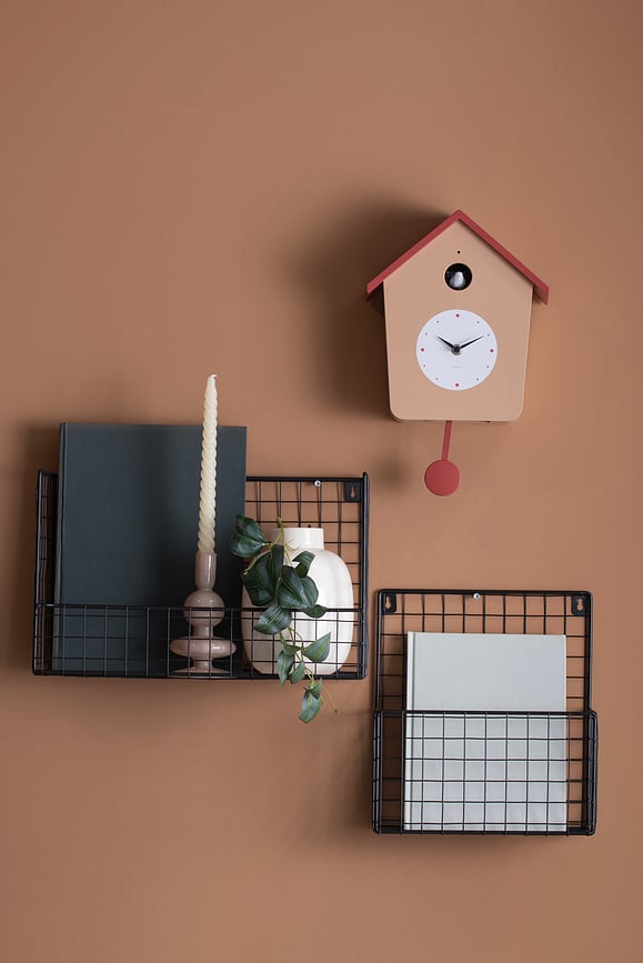 Cuckoo Light Ρολόι Τοίχου με Κούκο, σκούρο πράσινο