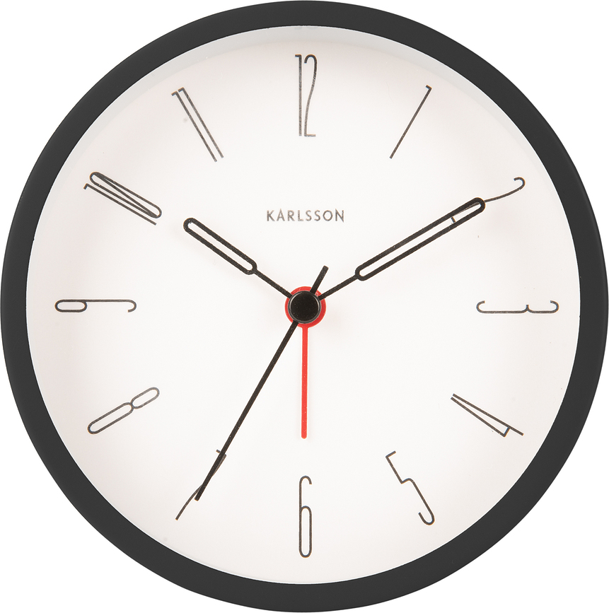 Reloj Despertador Belle Numbers, gris cálido