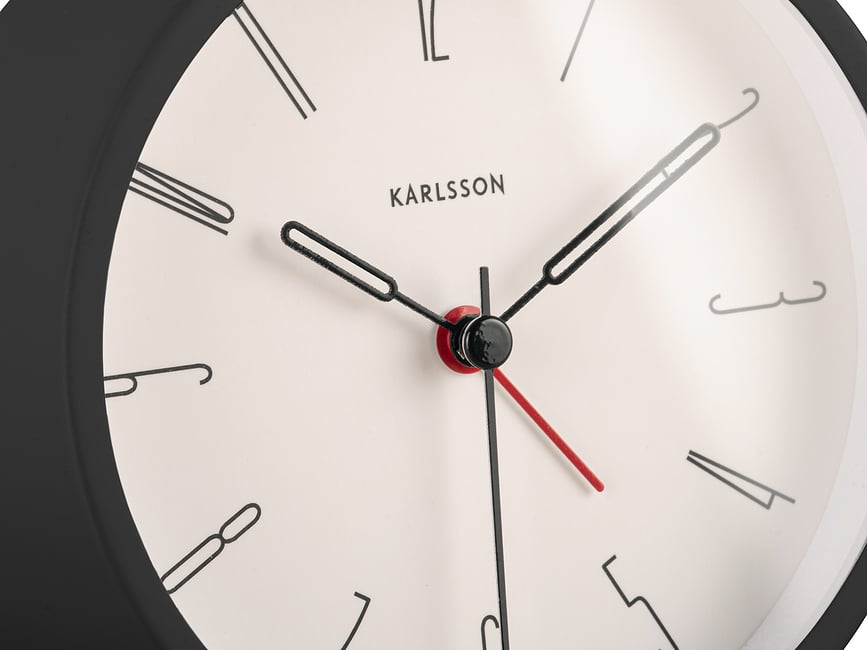 Reloj Despertador Belle Numbers, gris cálido