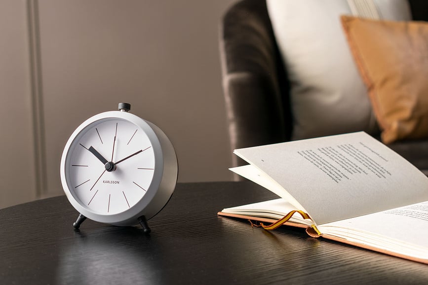 Despertador Button, negro mate