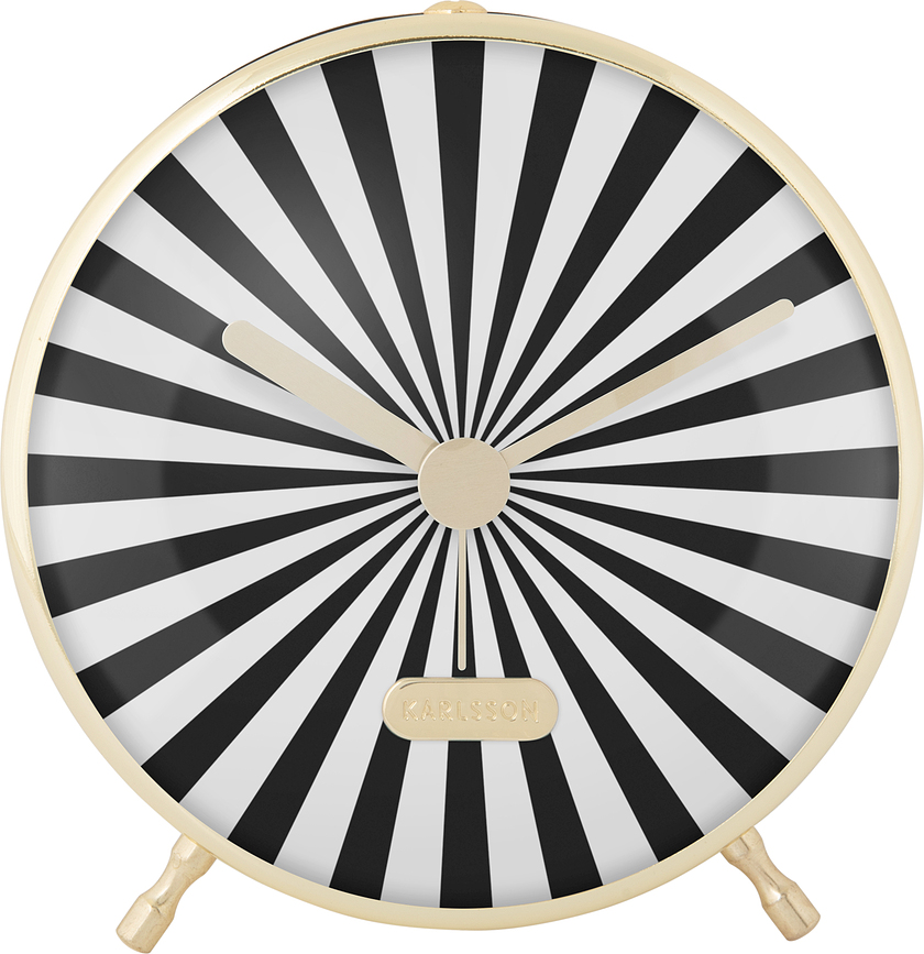 Despertador Candy Swirl, negro y blanco