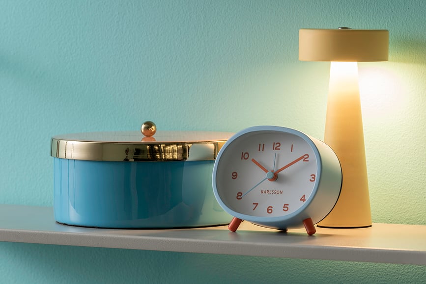 Despertador Cheeky, azul pastel