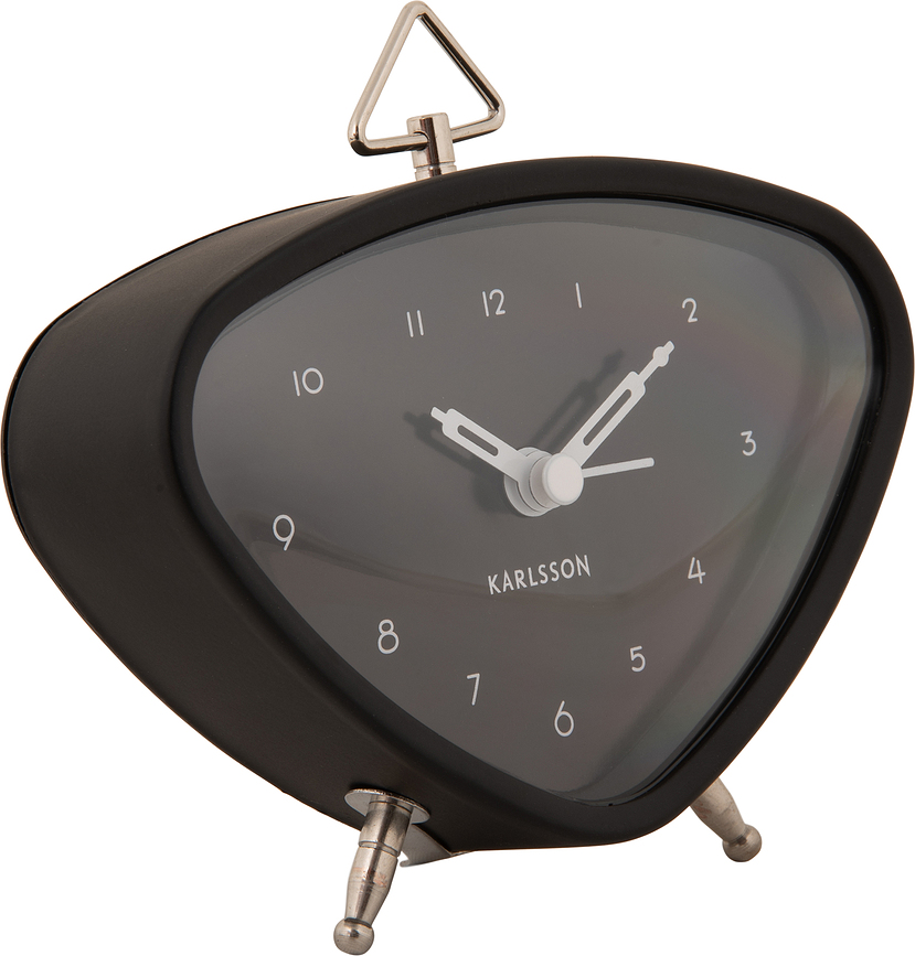 Despertador Triangle, con asa, gris