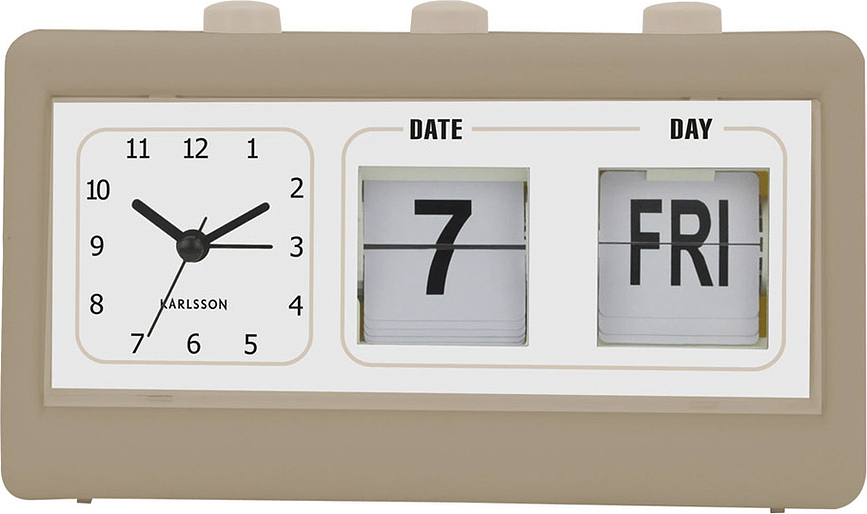 Despertador Data Flip, gris oscuro