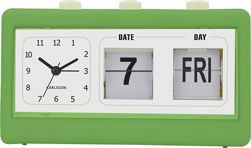 Despertador Data Flip, verde