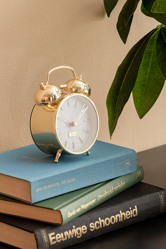 Despertador Pearl Glow, dorado brillante