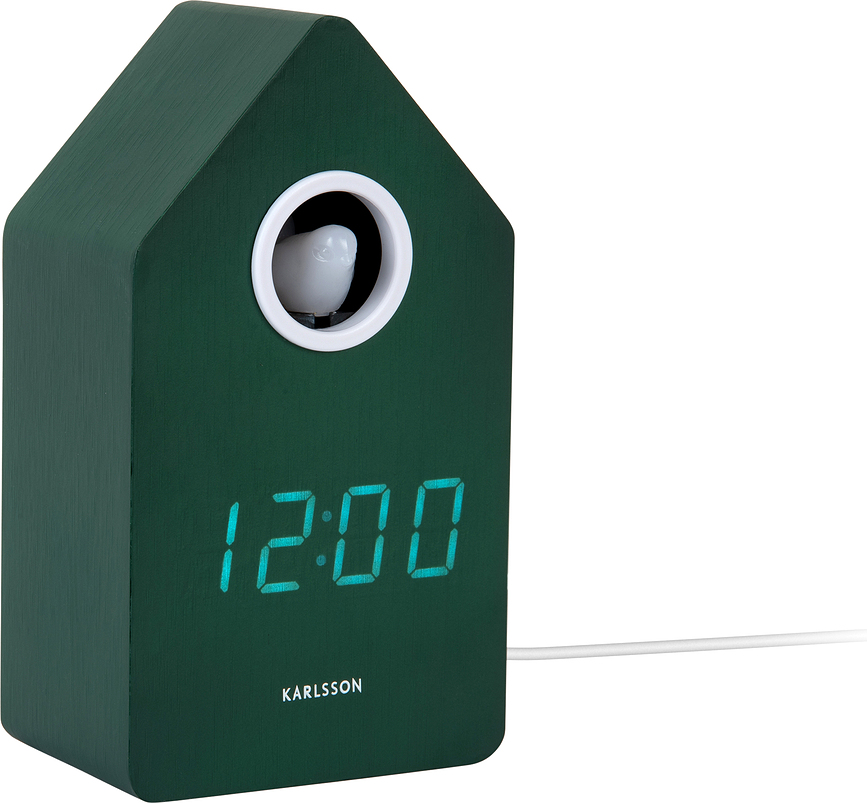Despertador LED Cuckoo, verde oscuro