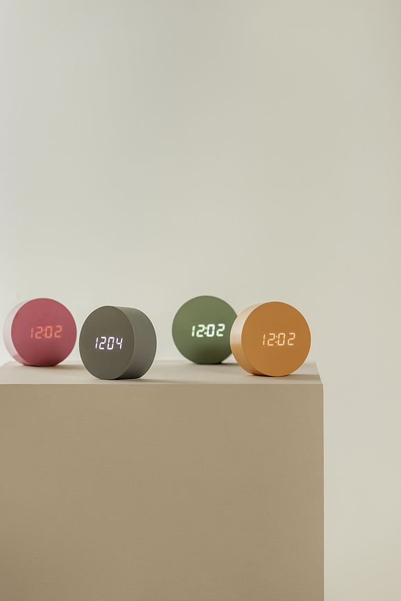 Despertador LED Spry, redondo, naranja