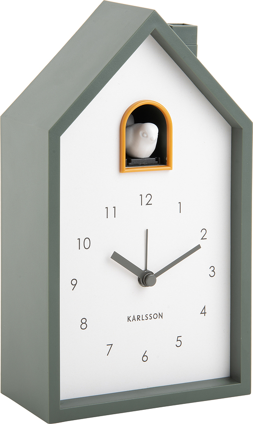 Despertador Modern Cuckoo, verde apagado