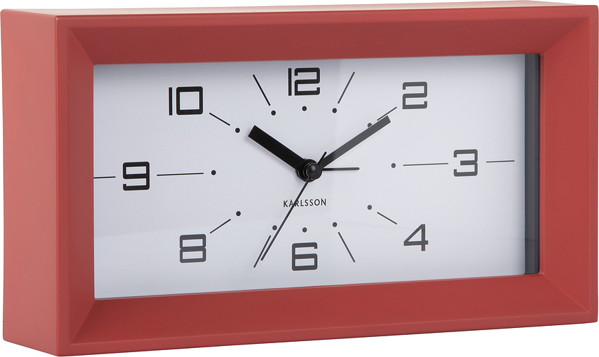 Despertador rectangular Lujo, rojo