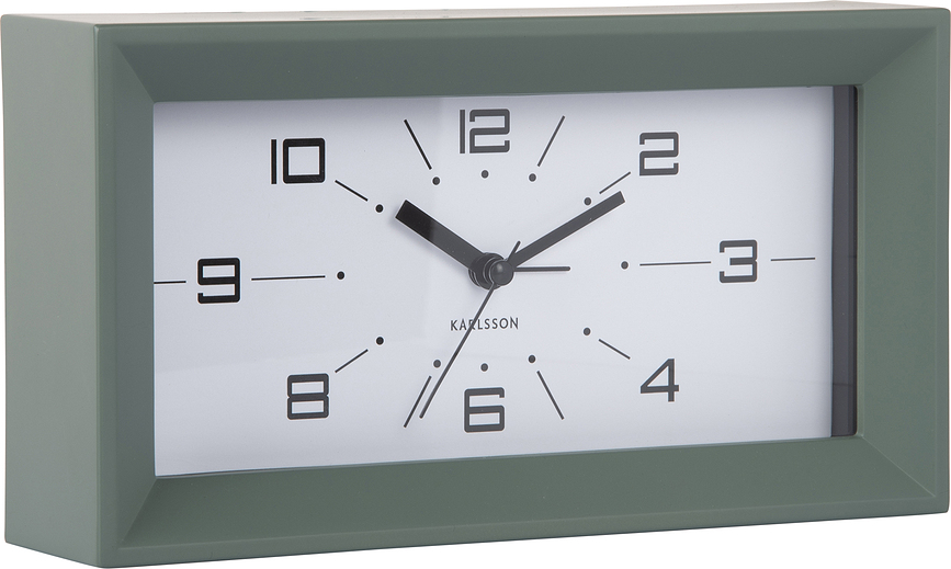 Despertador rectangular Lujo, verde bosque