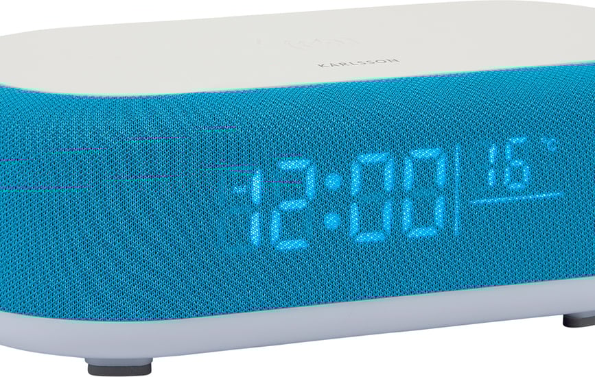 Despertador con cargador inalámbrico y altavoz Bluetooth Vouge, naranja