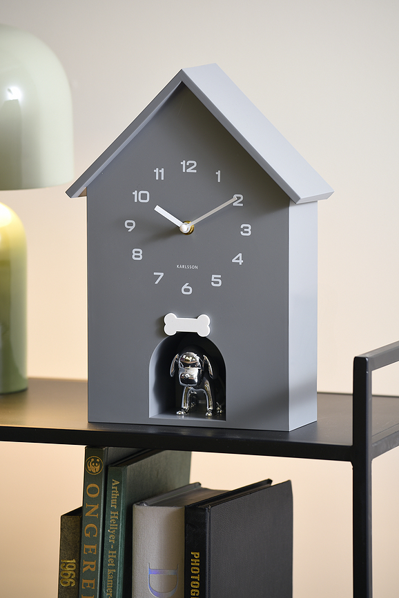 Dog House Horloge murale, orange
