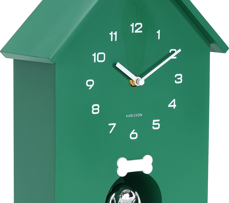 Dog House Horloge murale, orange