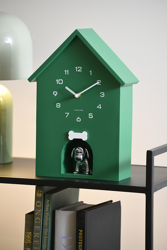 Dog House Horloge murale, orange