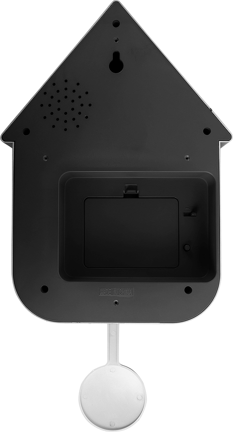 Dupla Color Cuckoo Stenska Ura s kukavico, sivkino-oranžna