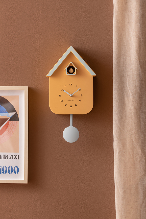 Dupla Color Cuckoo Zidni Sat s kukavicom bijelo-crni