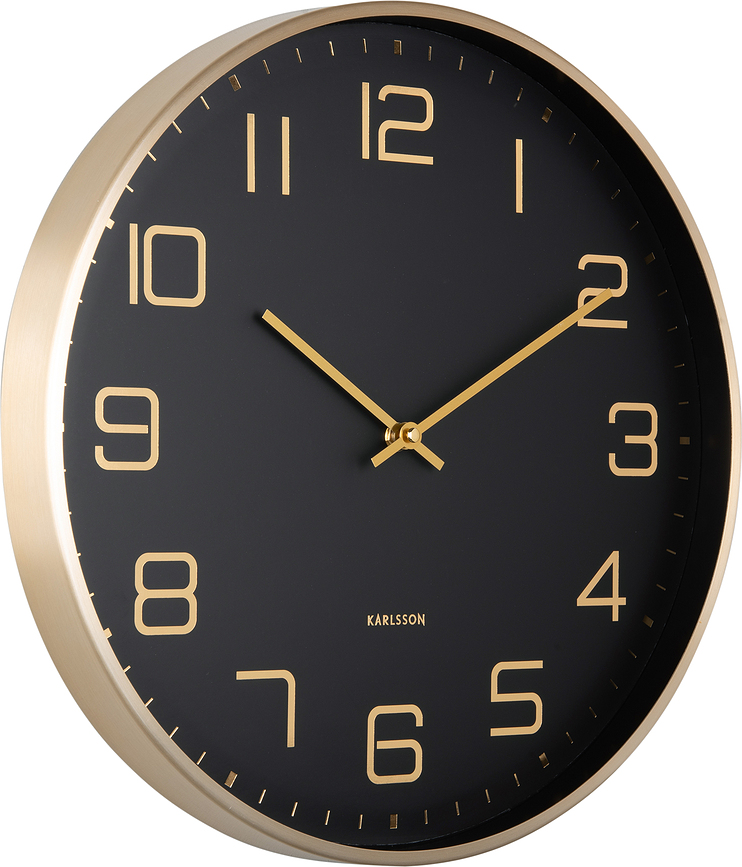 Elegance Glow Horloge murale, noire