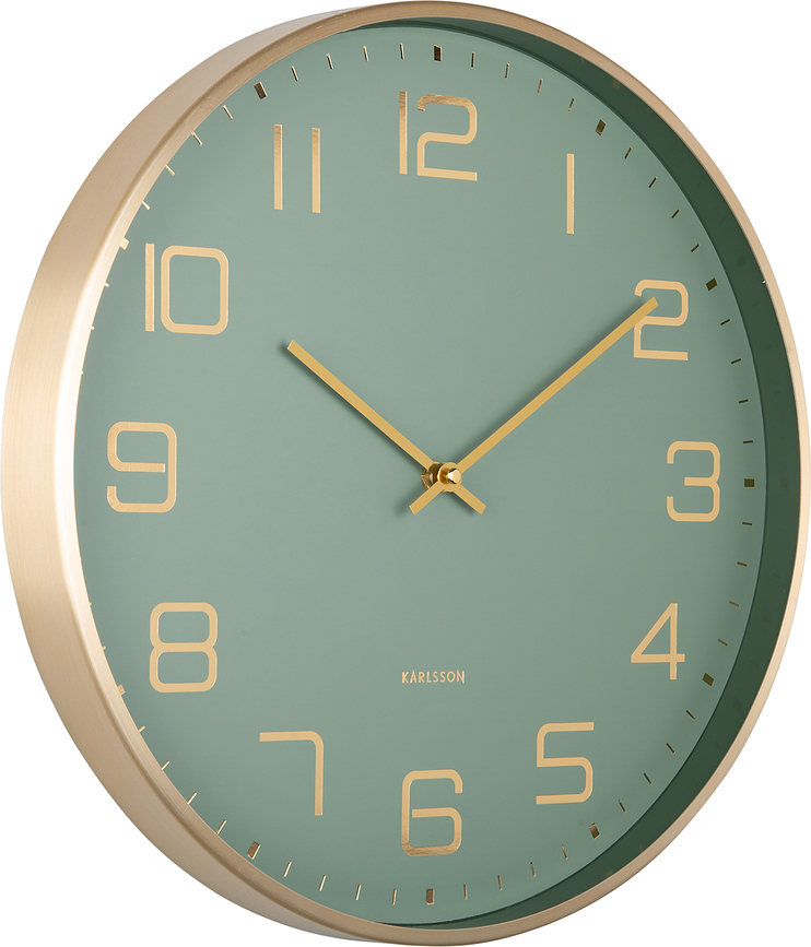 Elegance Glow Horloge murale, vert forêt