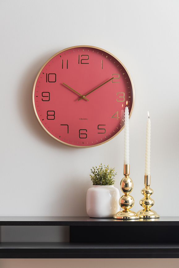 Elegance Glow Horloge Murale, blanche