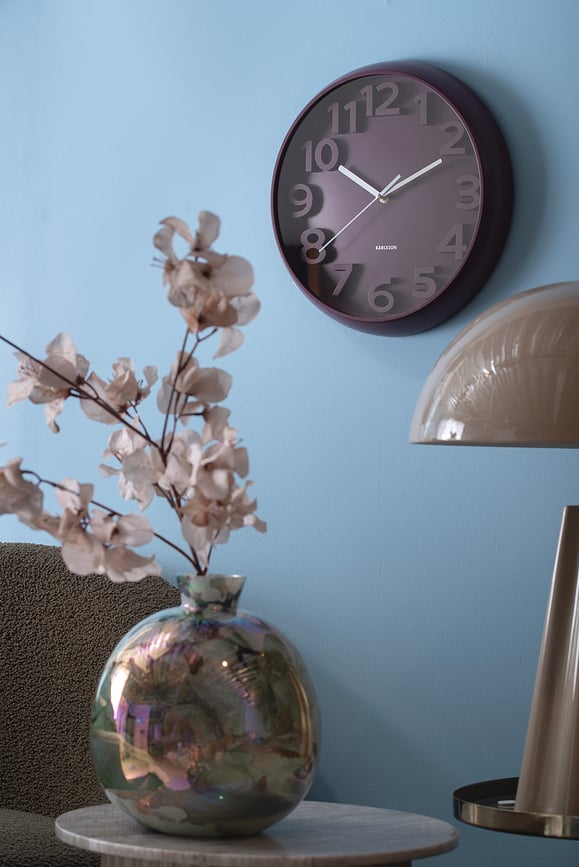 Elevated Classic Numbers Sat zidni pastelno ružičast