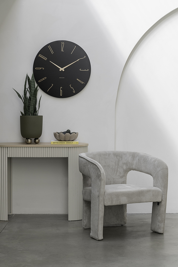 Esmerado Horloge murale 60 cm, crème