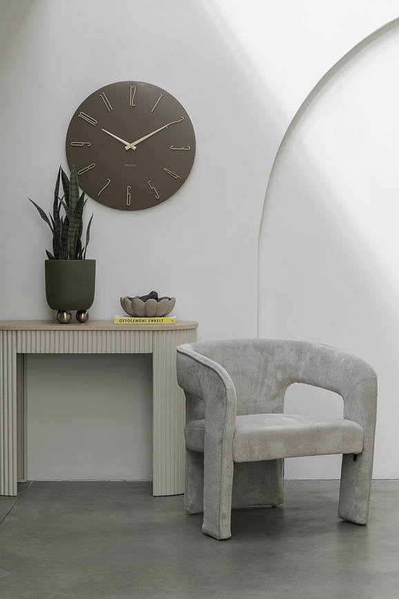 Esmerado Horloge murale 60 cm, crème