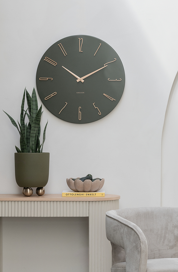 Esmerado Horloge murale 60 cm, crème