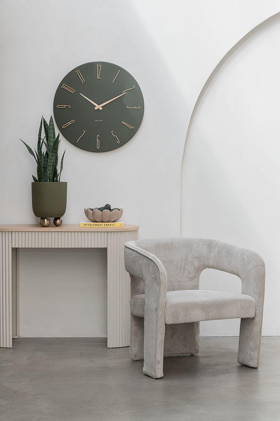 Esmerado Horloge murale 60 cm, crème