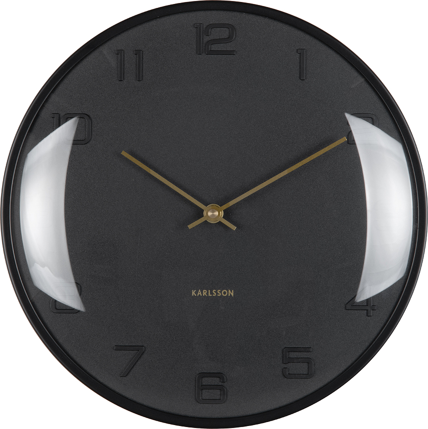 Fuerte Dome Horloge murale, noire