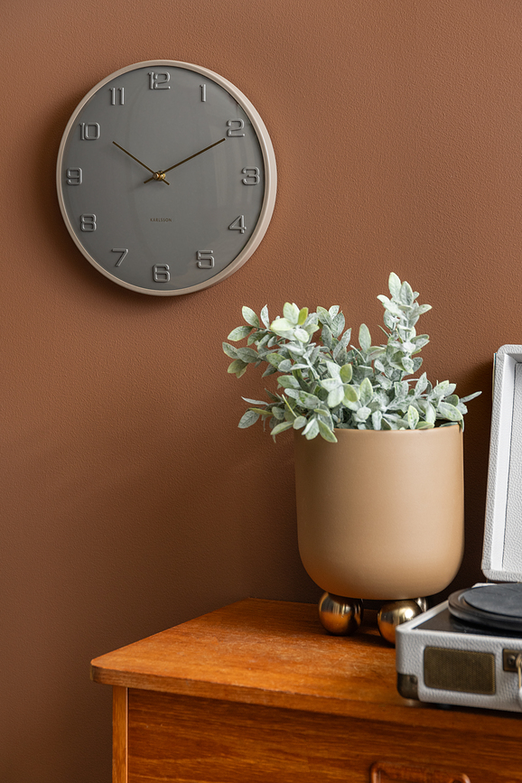 Fuerte Dome Horloge Murale, marron foncé