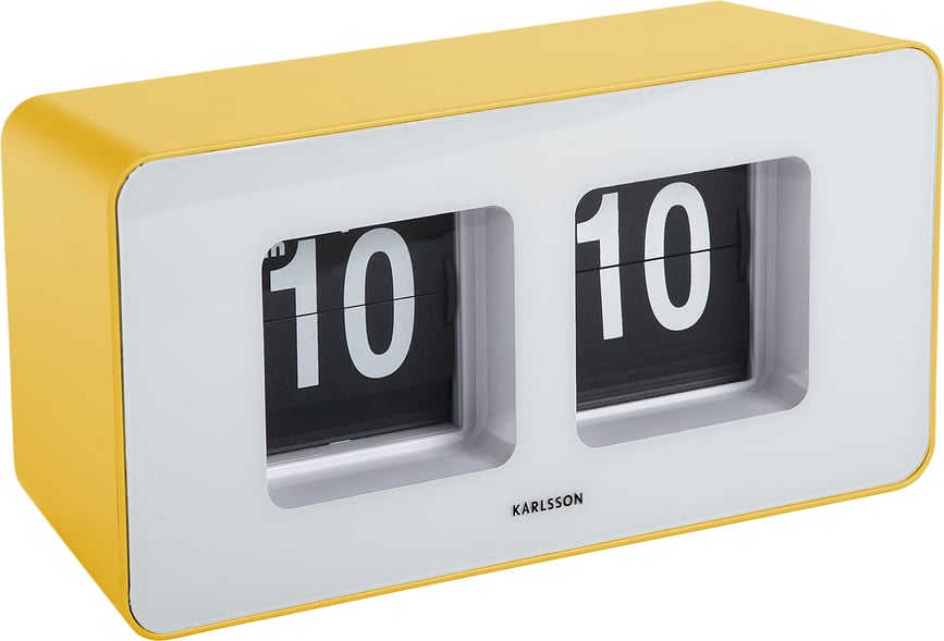 Funky Flip Ρολόι επιτραπέζιο ή επιτοίχιο, κίτρινο