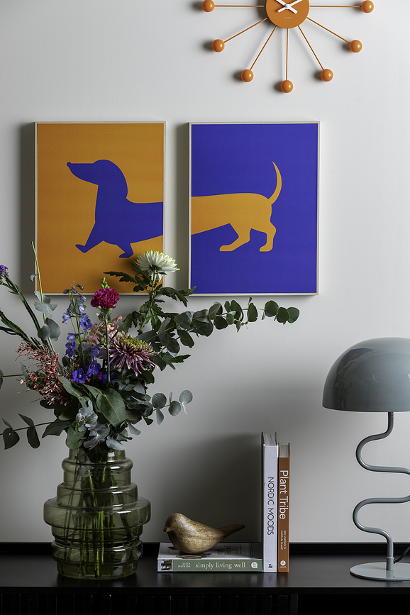 Funky Spider Horloge murale, orange