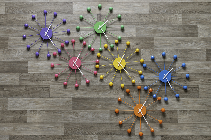 Funky Spider Stenska ura, rumena