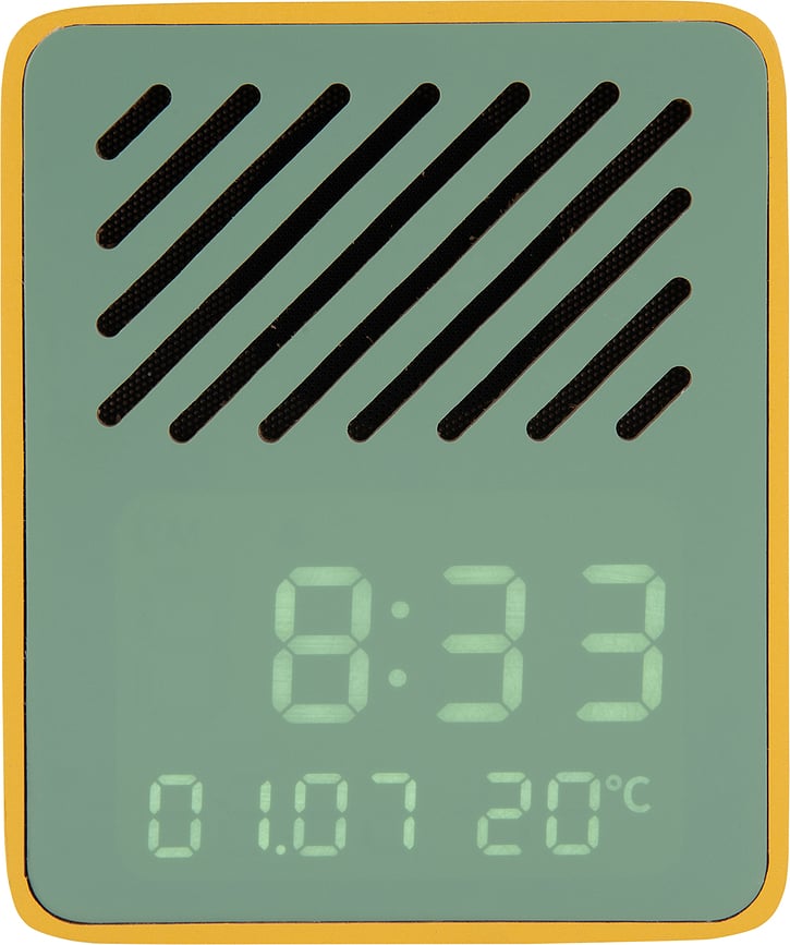 Funky Vibes Budilica s Bluetooth zvučnikom ljubičasto-žuta