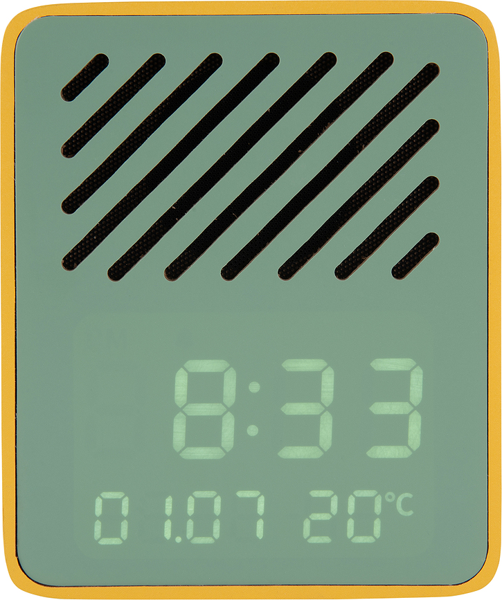 Funky Vibes Ξυπνητήρι, με Ηχείο Bluetooth, μωβ-κίτρινο