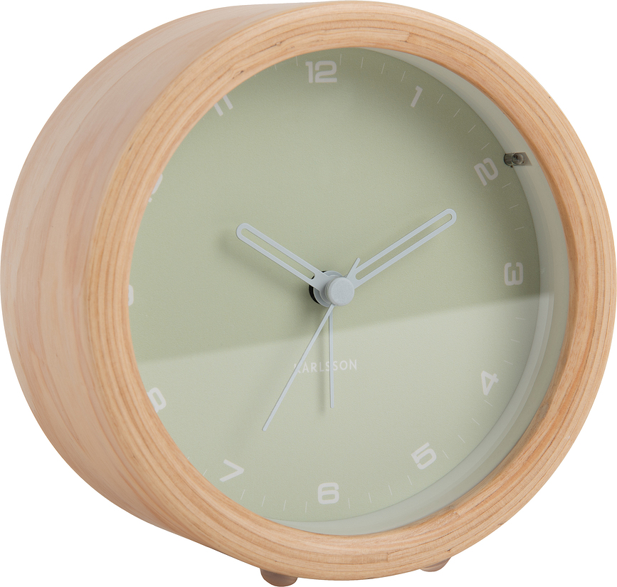 Gentle Réveil, vert clair, en bois