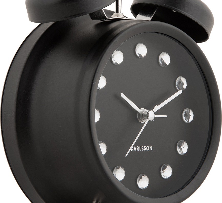 Glam Diamonds Budilica 17 cm bijela